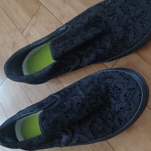 Vans Black Skull Pattern Sneakers